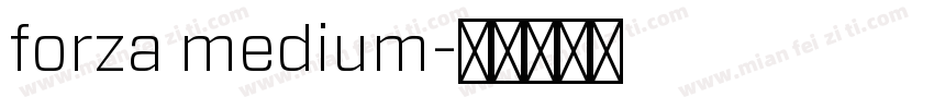 forza medium字体转换
